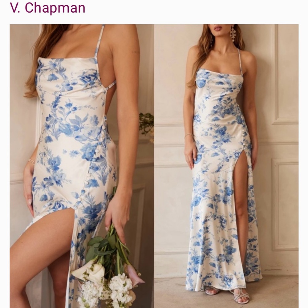 V.Chapman Isla Dress in Provençal blue | size 0